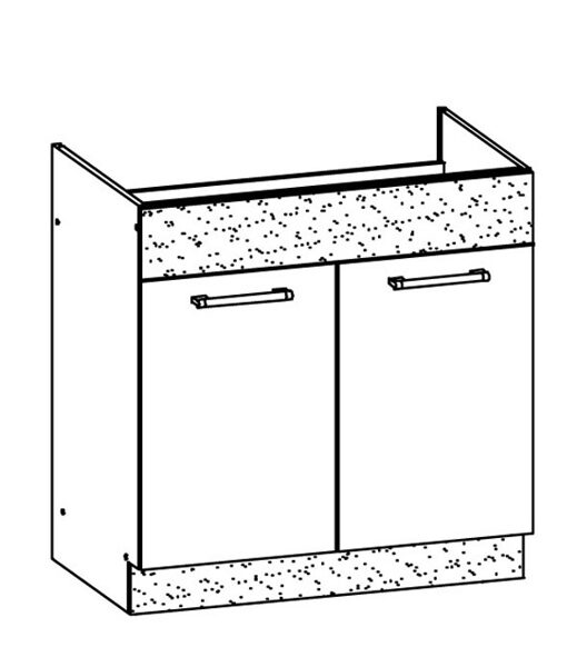 Zemizlietnes skapītis MODENA MD19/D80Z tafla