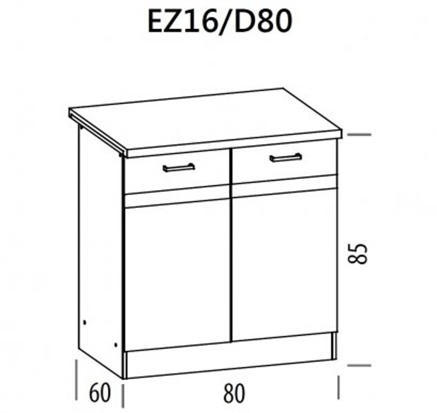 ELIZA EZ16/D80 80 CM GRĪDAS SKAPĪTIS